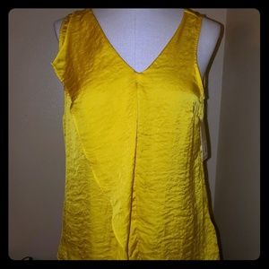 Micheal Kors Yellow Sleeveless Top